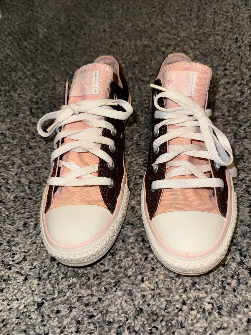 Converse Low Top Sneakers - Pink & Brown Panels